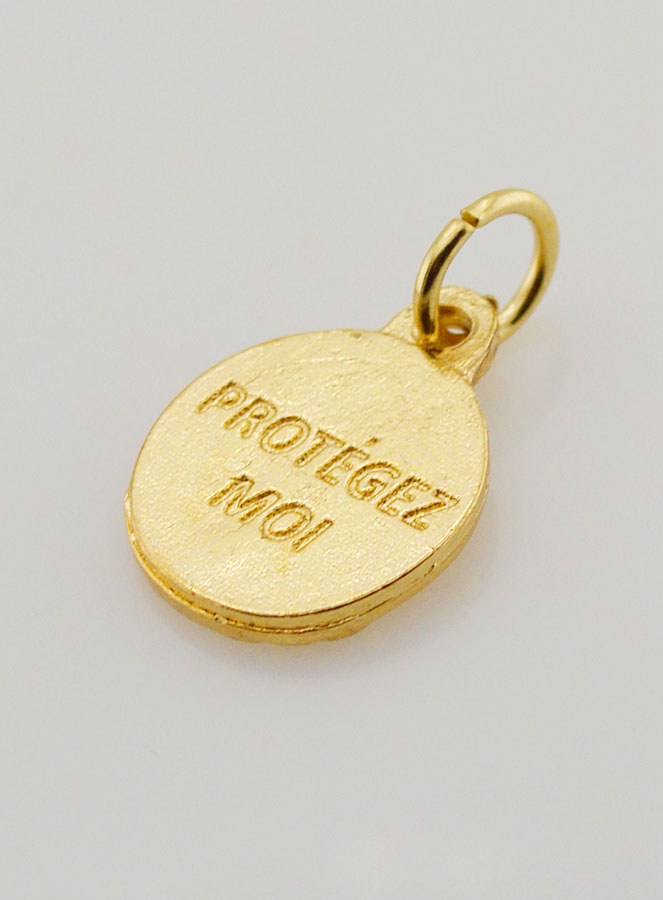 Medalla del Sagrado Corazón de Jesús Dorada - 12 mm (pic 4)