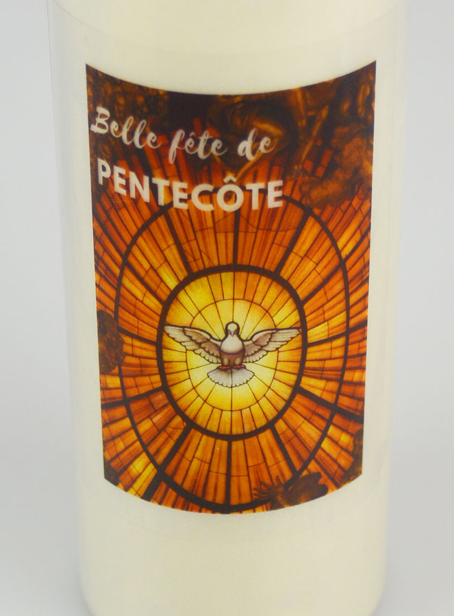 Vela de Novena Hermosa Fiesta de Pentecostés - 17,5cm (pic 4)