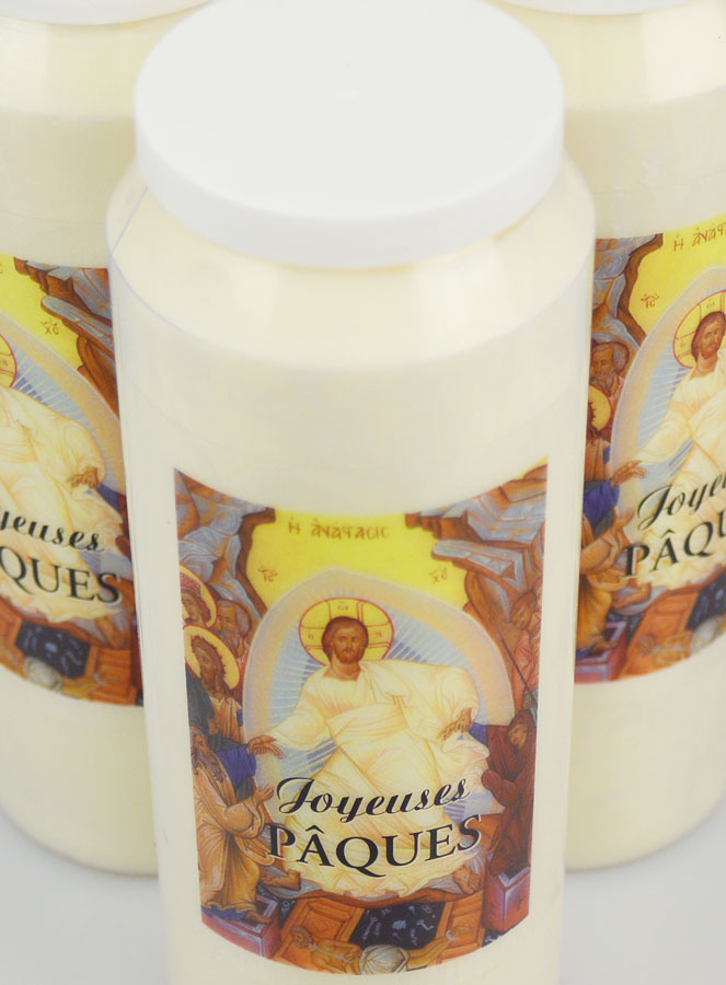 Conjunto de 3 Velas de Novena Feliz Páscoa (pic 4)
