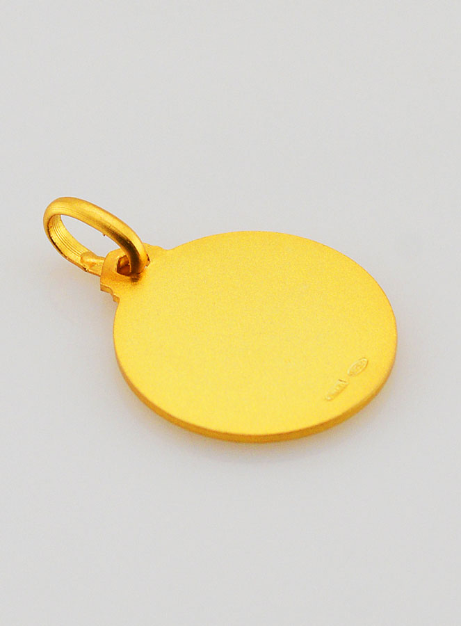 Medalla de Santa Juana de Arco Chapada en Oro - 16 mm (pic 4)