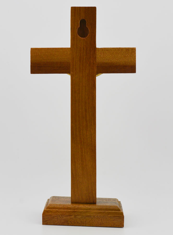 Crucifixo em Madeira Com Base Removível - 17cm (pic 4)