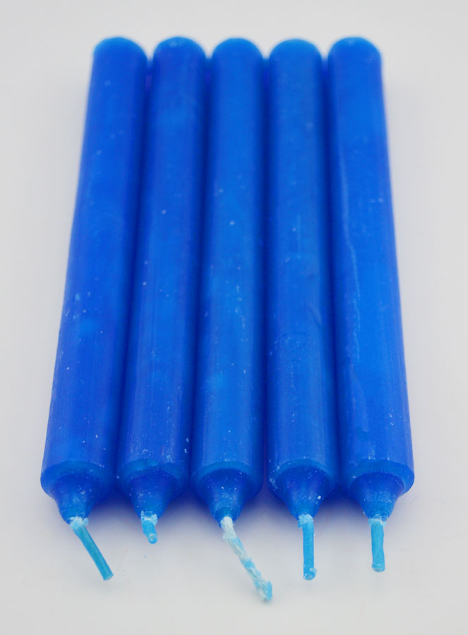 Velas Teñidas de Nuestra Señora de Lourdes 14 cm - Juego de 5 (pic 3)