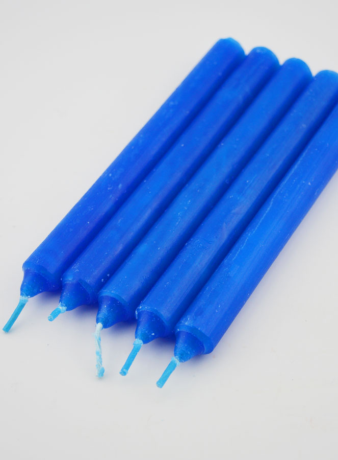 Velas Teñidas de Nuestra Señora de Lourdes 14 cm - Juego de 5 (pic 4)