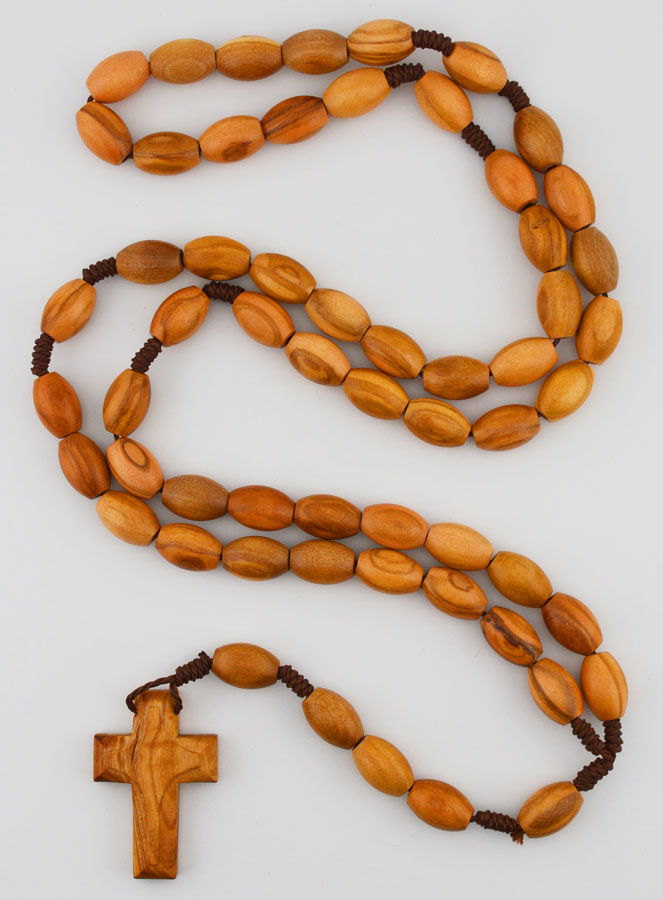 Rosario grande en madera de olivo - 60 cm (pic 1)