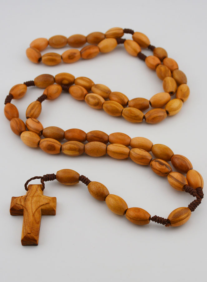 Rosario grande en madera de olivo - 60 cm (pic 2)