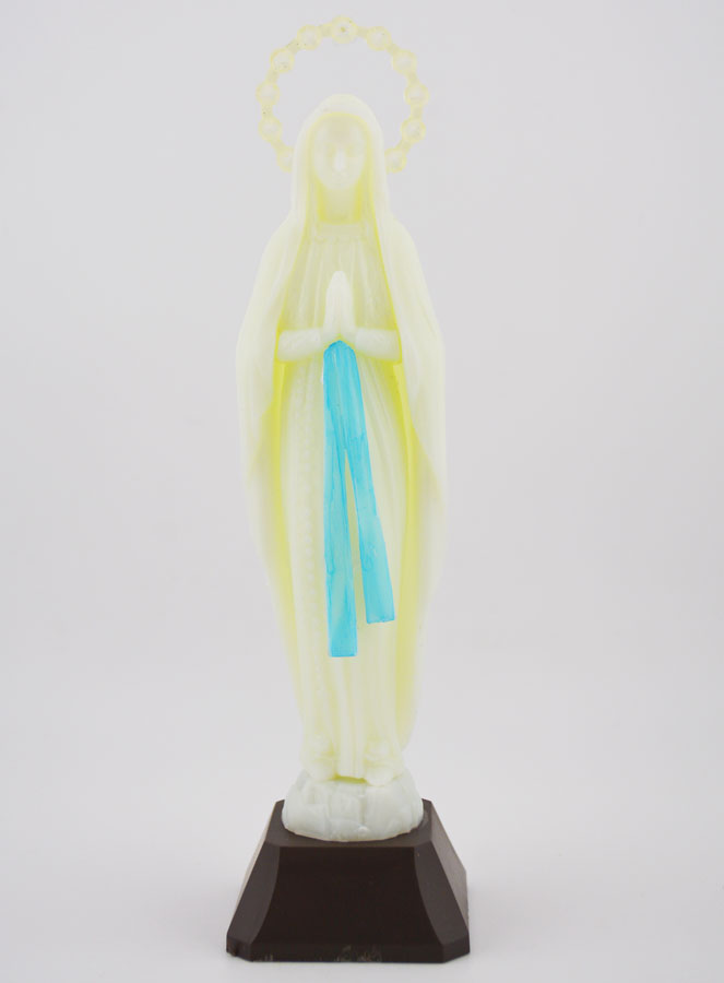 Estátua Nossa Senhora de Lourdes Fluorescente Luminosa - 14 cm (pic 1)