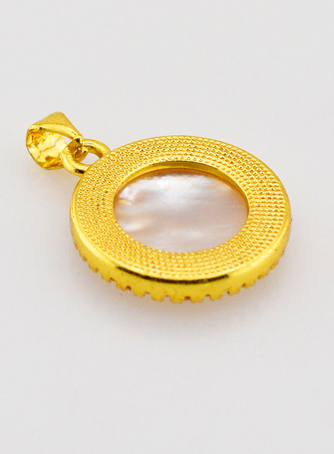 Medalla dorada de nácar Ex-Voto 22mm (pic 4)