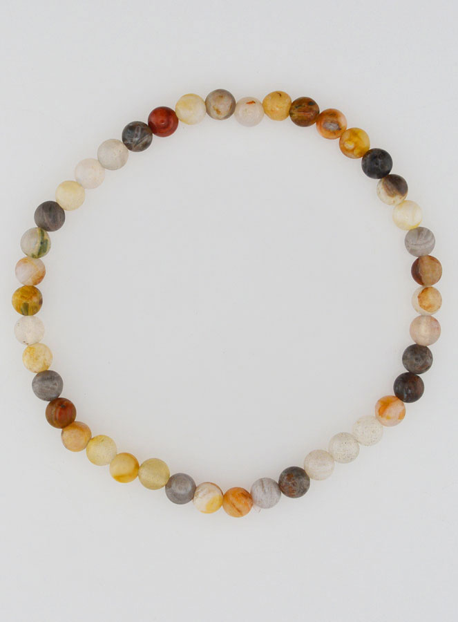 Pulsera de Piedra de Ágata Pluma - 4mm (pic 1)