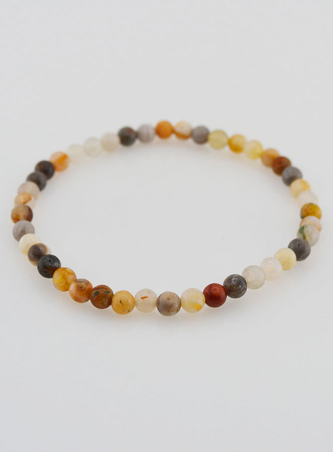 Pulsera de Piedra de Ágata Pluma - 4mm (pic 2)