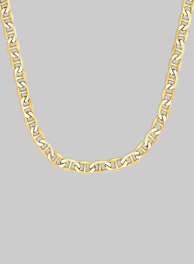 Cadena de 45 cm con eslabón Marinero martillado de 1,5 mm – Oro de 9 quilates (pic 1)