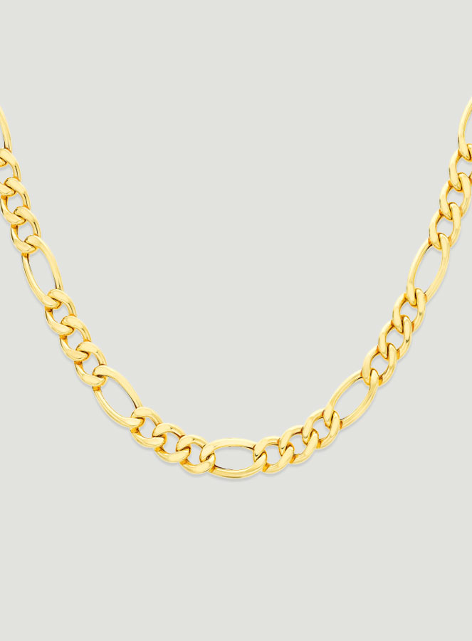 Cadena de 50cm Eslabones Figaro Alternados 2,3mm - Oro 9k (pic 1)
