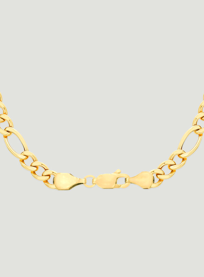 Cadena de 50cm Eslabones Figaro Alternados 2,3mm - Oro 9k (pic 3)