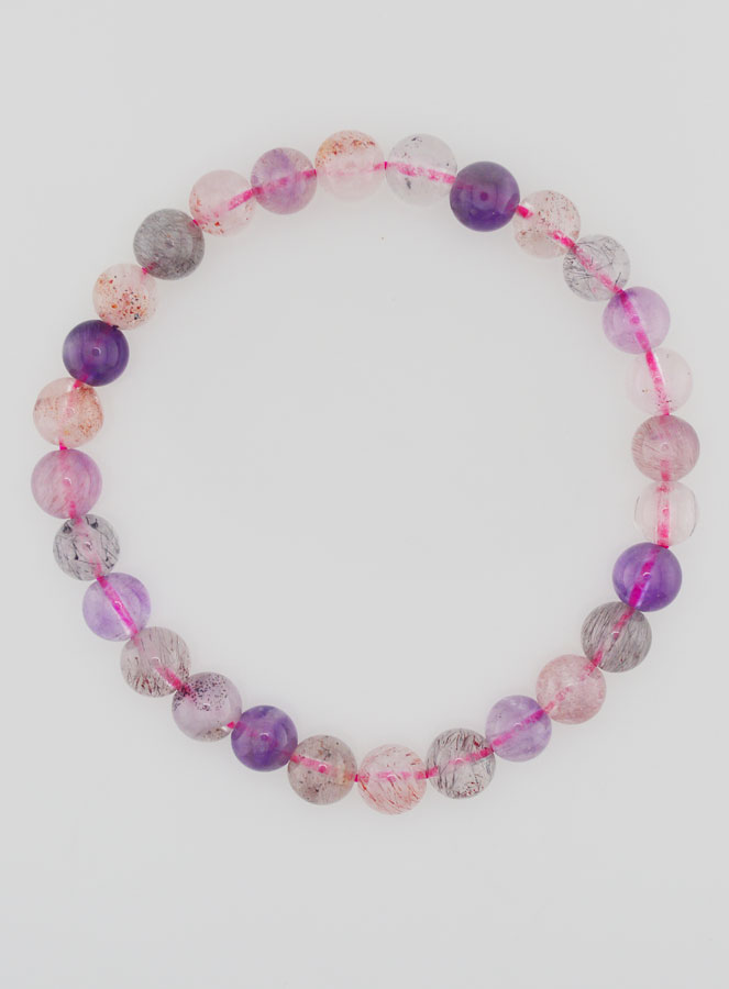Pulsera de piedra natural Super Seven AAA - 7-8 mm (pic 1)