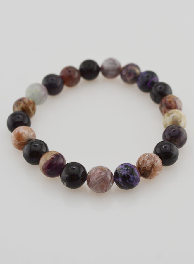 Pulsera en Piedra Natural de Charoíta - 8 mm (pic 2)