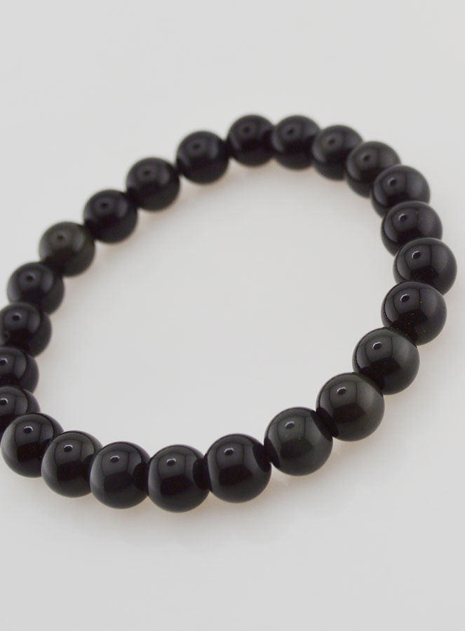 Pulsera en Piedra de Obsidiana Ojo Celestial Arcoíris - 8 mm (pic 4)