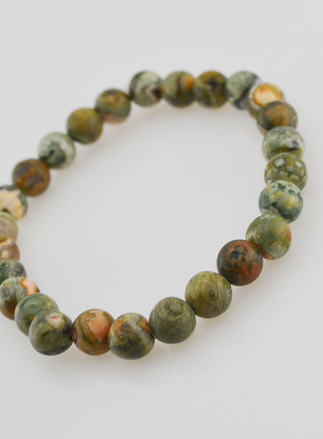 Pulsera en piedra natural de riolita - 8 mm (pic 4)