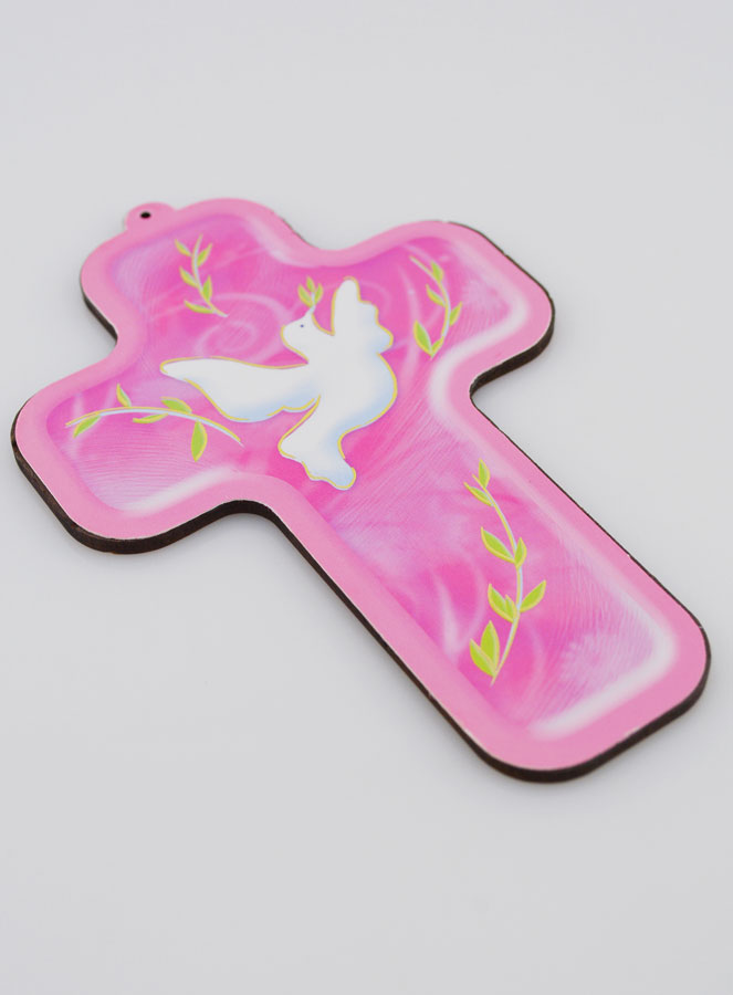 Cruz de Confirmación - Paloma del Espíritu Santo - Rosa (pic 3)