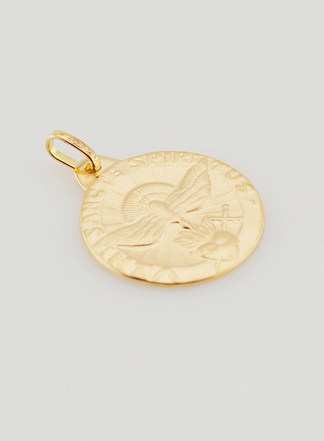 Medalla de Confirmación del Espíritu Santo en Oro de 18 quilates (pic 3)