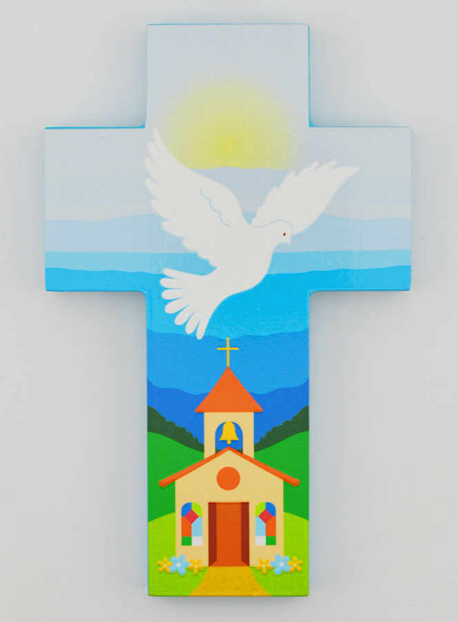 Cruz de Confirmación en Madera - Paloma del Espíritu Santo (pic 1)