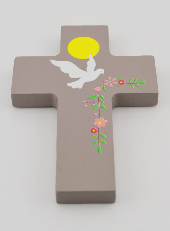 Cruz de recuerdo para la Confirmación en madera - Espíritu Santo (pic 2)