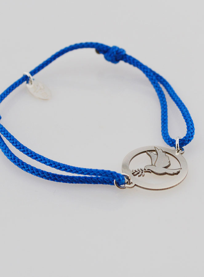 Pulsera de Plata y Cuerda Azul – Espíritu Santo (pic 3)