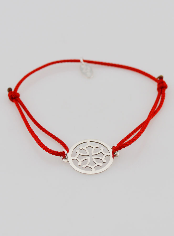 Pulsera de Plata y Cuerda – Cruz Occitana (pic 2)