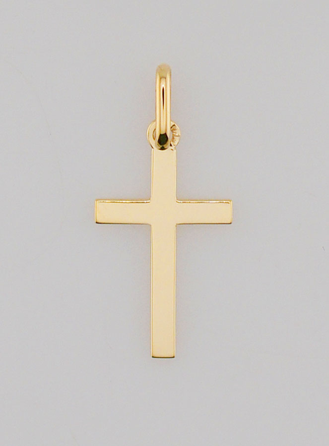 Colgante de cruz de oro de 9 quilates - 16 mm (pic 1)