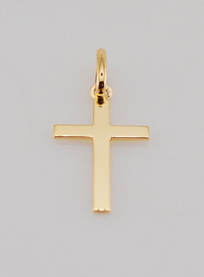Colgante de cruz de oro de 9 quilates - 16 mm (pic 2)