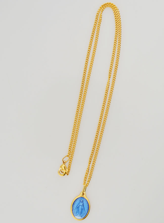 Cadena de collar religiosa y medalla milagrosa (pic 2)