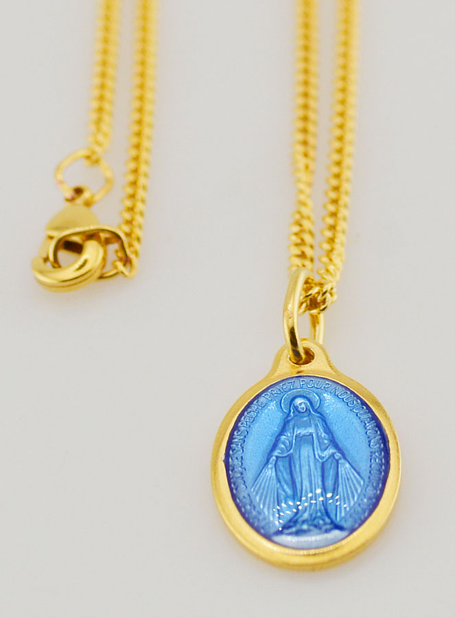 Cadena de collar religiosa y medalla milagrosa (pic 3)