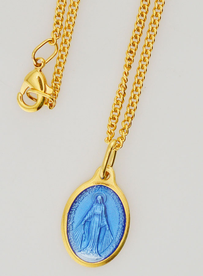 Cadena de collar religiosa y medalla milagrosa (pic 4)