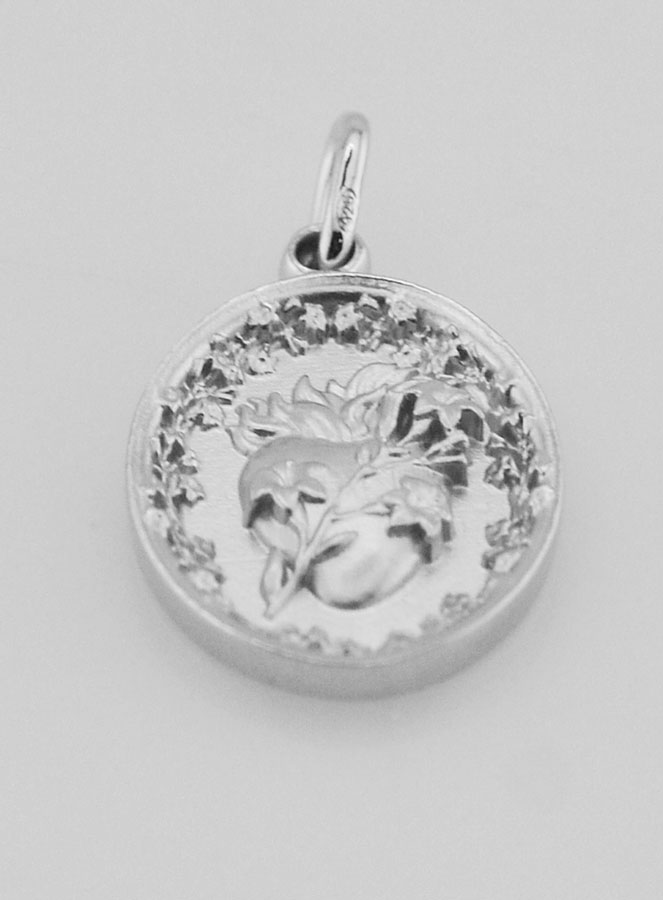 Medalla de Plata del Sagrado Corazón de San José - 19 mm (pic 2)
