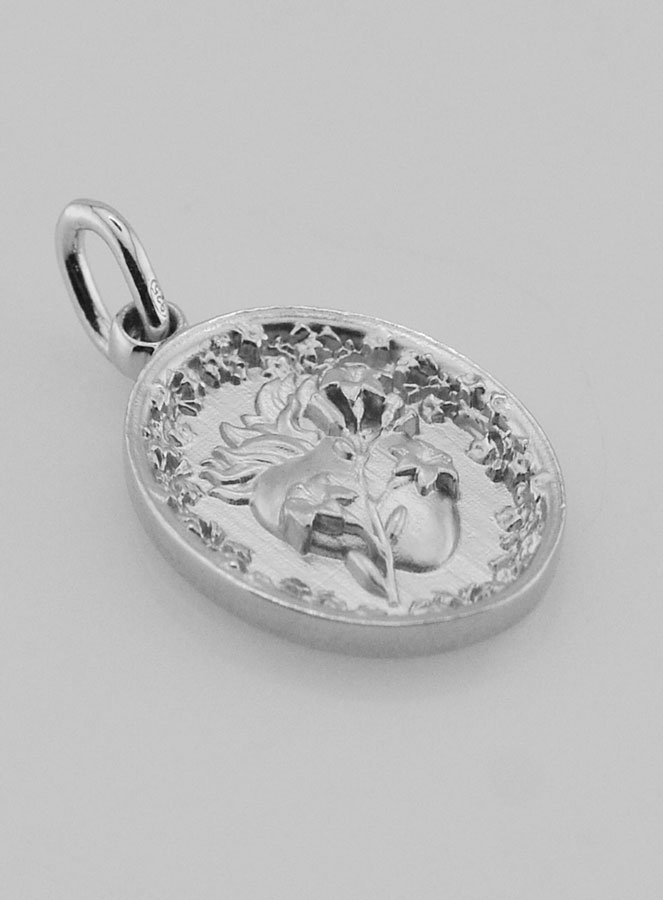 Medalla de Plata del Sagrado Corazón de San José - 19 mm (pic 3)