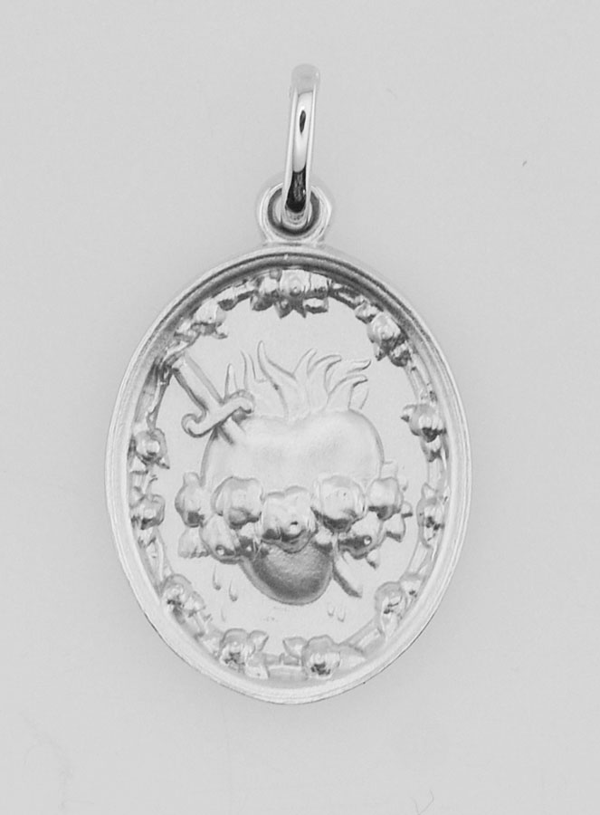 Medalla de Plata del Sagrado Corazón de María - 19 mm (pic 1)