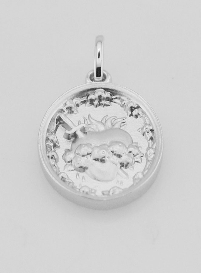 Medalla de Plata del Sagrado Corazón de María - 19 mm (pic 2)