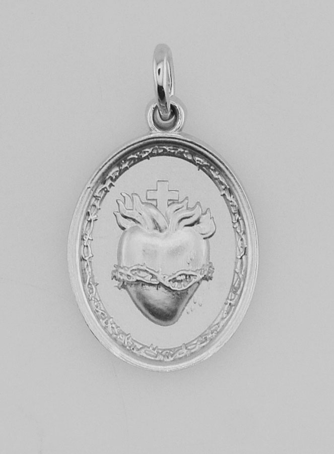 Medalla de Plata del Sagrado Corazón de Jesús - 19 mm (pic 1)
