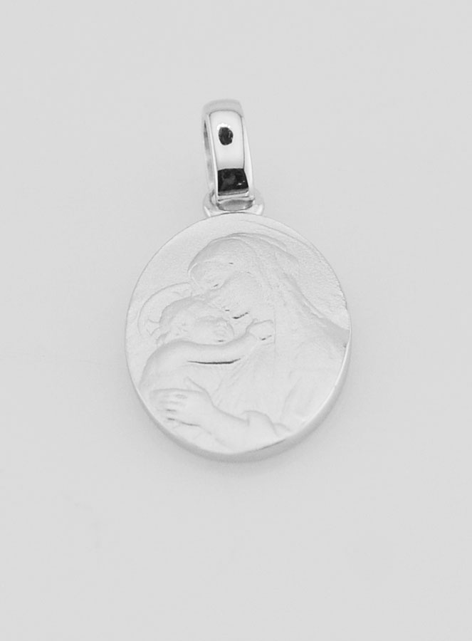 Medalla de Plata de la Virgen con el Niño - 19 mm (pic 2)