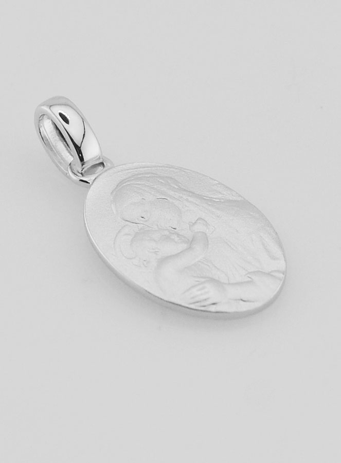 Medalla de Plata de la Virgen con el Niño - 19 mm (pic 3)