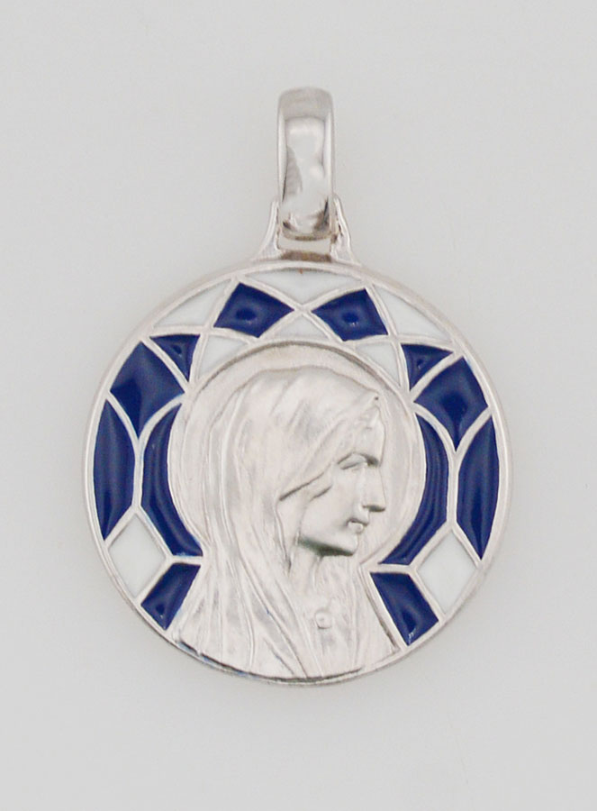 Medalla de la Virgen María y Lourdes de Doble Cara - 18 mm (pic 1)