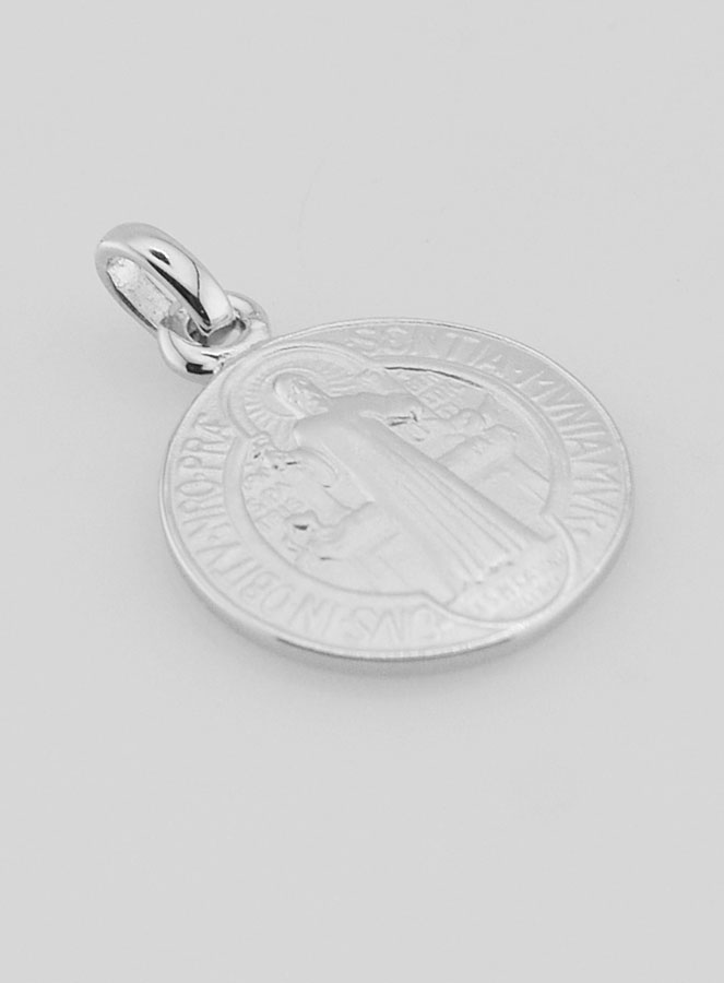 Medalla de San Benito en Plata - 16 mm (pic 3)