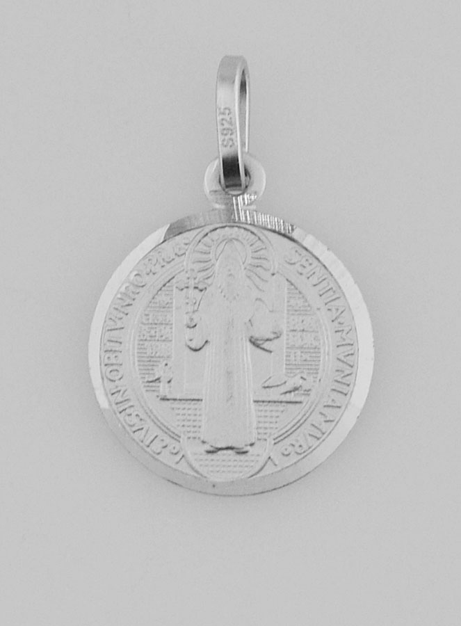 Medalla de San Benito en Plata - 14 mm (pic 1)