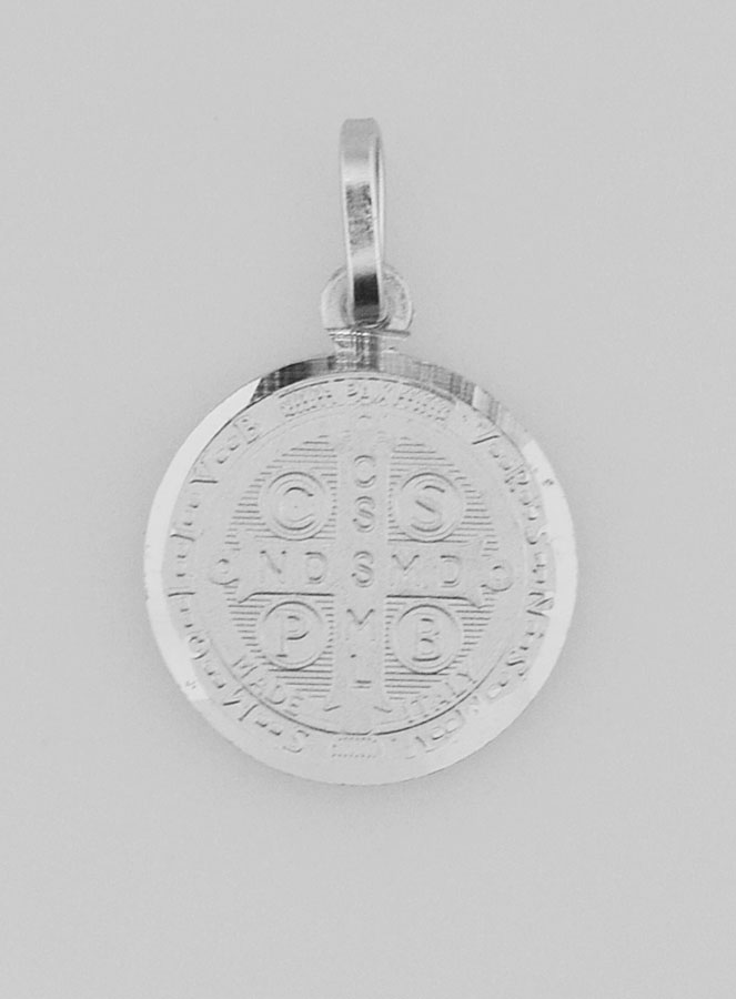 Medalla de San Benito en Plata - 14 mm (pic 2)