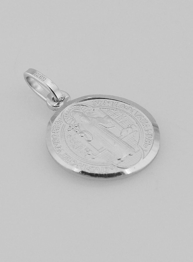Medalla de San Benito en Plata - 14 mm (pic 4)
