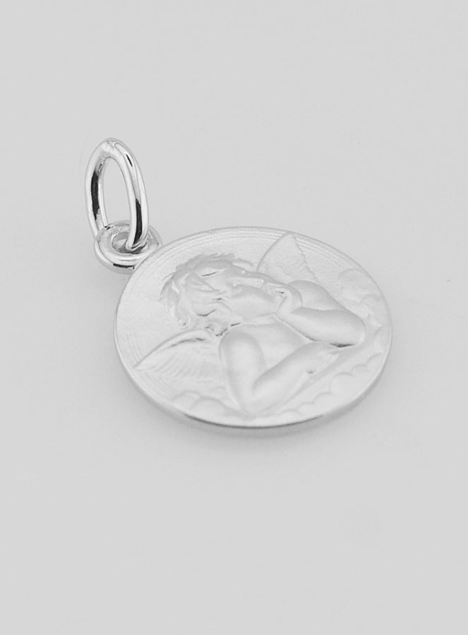 Regalo de Bautismo - Medalla del Ángel de la Guarda en Plata de 16 mm (pic 3)