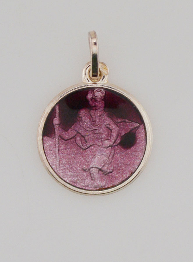 Medalla de San Cristóbal en Plata y Esmalte - 15 mm (pic 1)