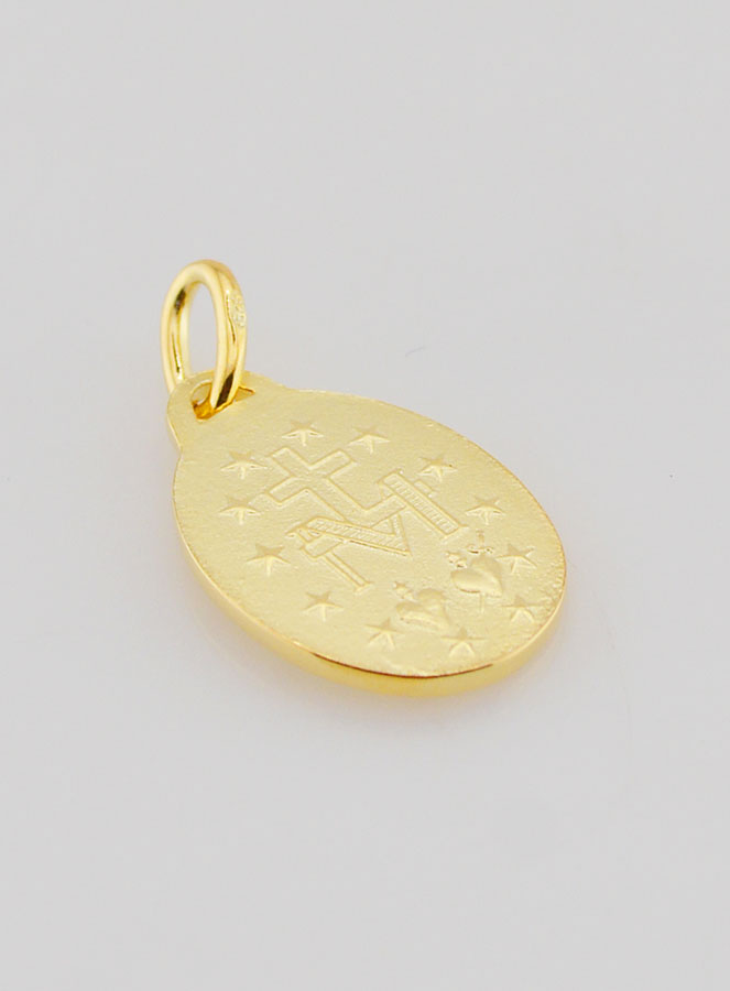 Medalla Milagrosa bañada en oro sobre base de plata - 16mm (pic 2)