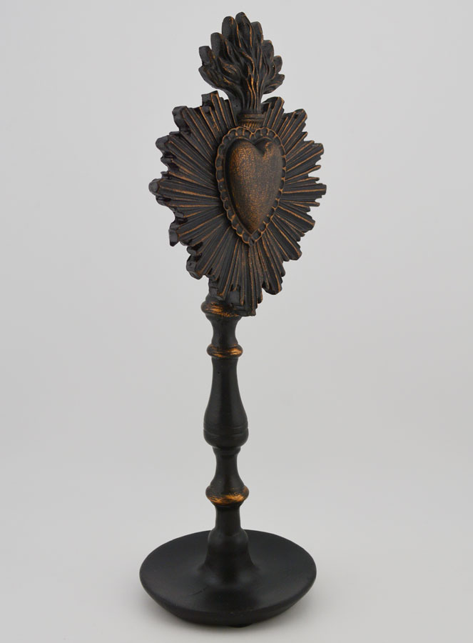 Ex voto sobre base negra y bronce - 23 cm (pic 3)