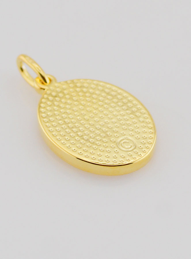 Medalla Inmaculado Corazón de María bañada en oro - 19 mm (pic 4)