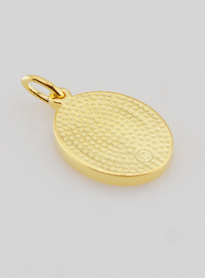 Medalla Sagrado Corazón de Jesús bañada en oro - 19 mm (pic 4)