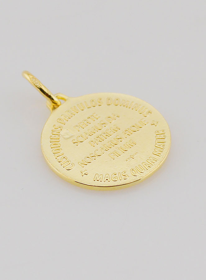 Medalla del Espíritu Santo e Himno bañada en oro - 18 mm (pic 4)